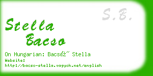 stella bacso business card